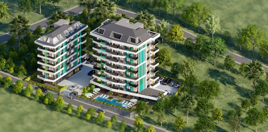 Квартира  2-х ком. в Авсалларе, Анталья, Турция №227871