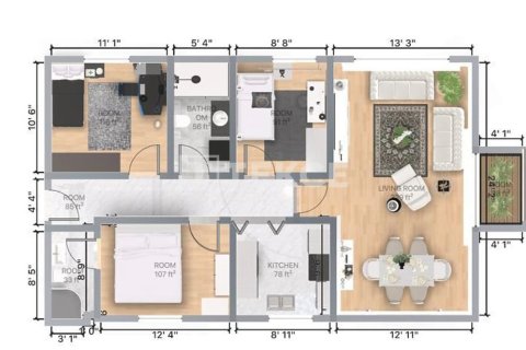 Продажа квартиры  в Стамбуле, Турция 3+1, 90м2, №237489 – фото 12