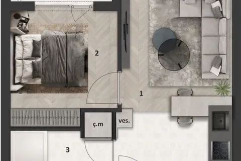 Apartment for sale in Aksu, Antalya, Turkey, 1 bedroom, 34m2, No. 220134 – photo 15