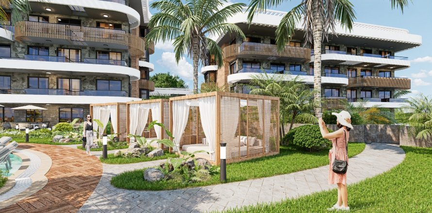 1+1 Lejlighed  i Alanya, Antalya, Tyrkiet Nr. 211873