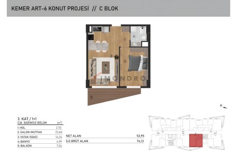 Продажа квартиры  в Эйюпе, Стамбуле, Турция 1+1, 87м2, №221515 – фото 18
