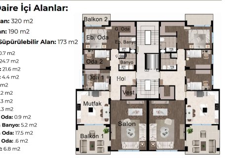 2+1 Leilighet i Bursa, Tyrkia Nr. 225288 - 13