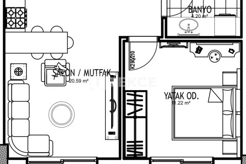 1+1 Leilighet i Aksu, Antalya, Tyrkia Nr. 213211 - 21