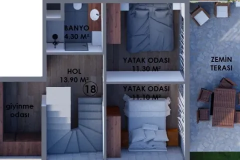 Daire  2+1  Aksu, Antalya, Türkiye №220517 - 6