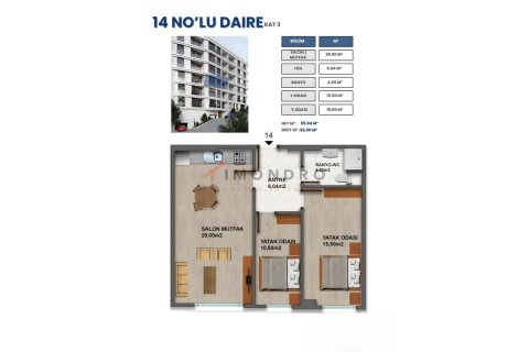 آپارتمان در Besiktas، Istanbul ، ترکیه 1 خوابه ، 65 متر مربع. شماره 215089 - 14