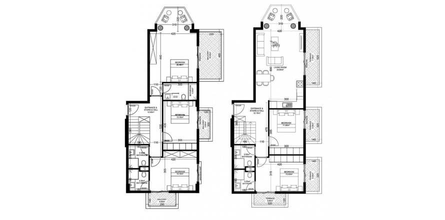 Планировка «12» 4+1 в корпусе «E», ЖК Yekta Golden Valley