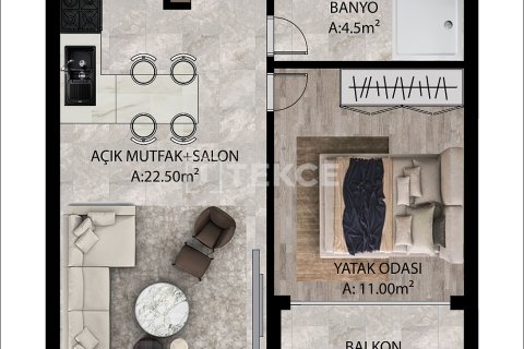 1+1 Leilighet  i Aksu, Antalya, Tyrkia Nr. 214760 - 30