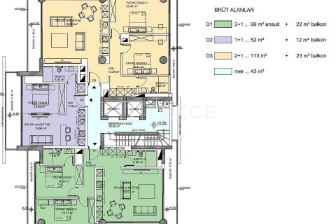 1+1 Leilighet  i Girne,  Nr. 212521 - 22
