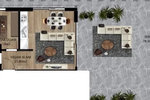 Daire  1+1  Aksu, Antalya, Türkiye №220506 - 9