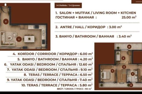 1+1 Lejlighed  i Lara, Antalya, Tyrkiet Nr. 229074 - 13