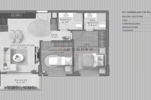 2+1 Lägenhet i Basaksehir, Istanbul, istanbul, Turkiet Nr. 227225 - 30