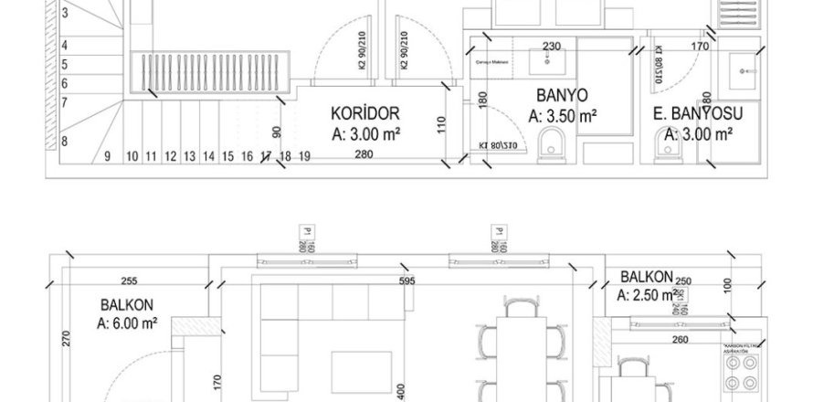 2+1 Leilighet i Yekta Ada Life Residence, Mahmutlar, Antalya, Tyrkia Nr. 226351