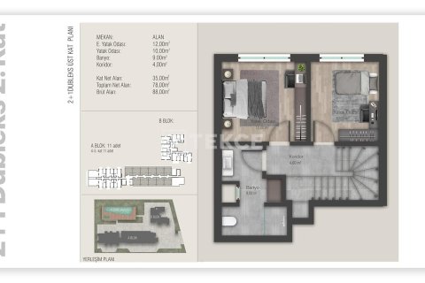 1+1 Lejlighed i Aksu, Antalya, Tyrkiet Nr. 238083 - 21