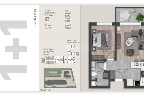 1+1 Lejlighed i Aksu, Antalya, Tyrkiet Nr. 238083 - 18
