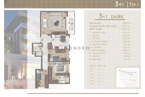 5+1 Leilighet  i Istanbul, Tyrkia Nr. 215829 - 15