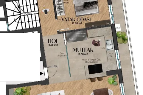 آپارتمان در  Mugla ، ترکیه 4 خوابه  شماره 223903 - 25