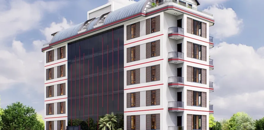 آپارتمان در  Alanya ، ترکیه 1 خوابه ، 65 متر مربع.  شماره 224047