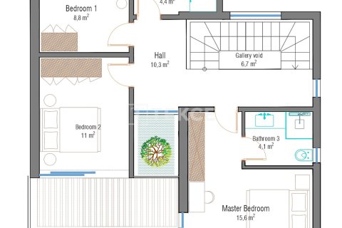 4+1 Villa i Dikili, Izmir, Tyrkia Nr. 214919 - 22