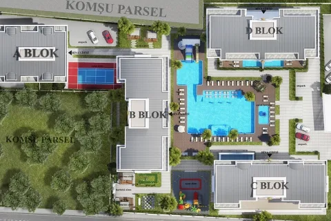 آپارتمان در  Alanya ، ترکیه 1 خوابه ، 47 متر مربع.  شماره 223628 - 3