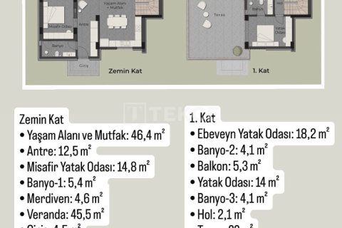 Villa  3+1  Bodrum, Muğla, Türkiye №222124 - 21