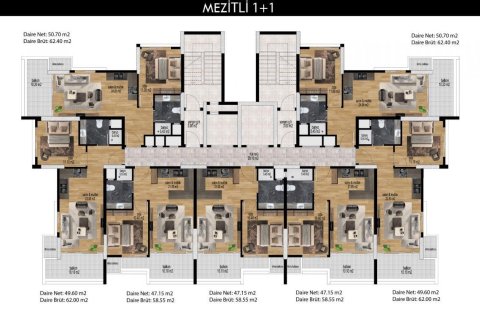 Продажа квартиры в Мезитли, Мерсине, Турция 2 комн., 58м2, №227908 – фото 28