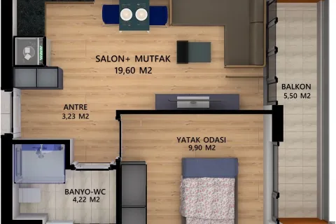 Apartment for sale  in Aksu, Antalya, Turkey, 1 bedroom, 52.41m2, No. 220824 – photo 25