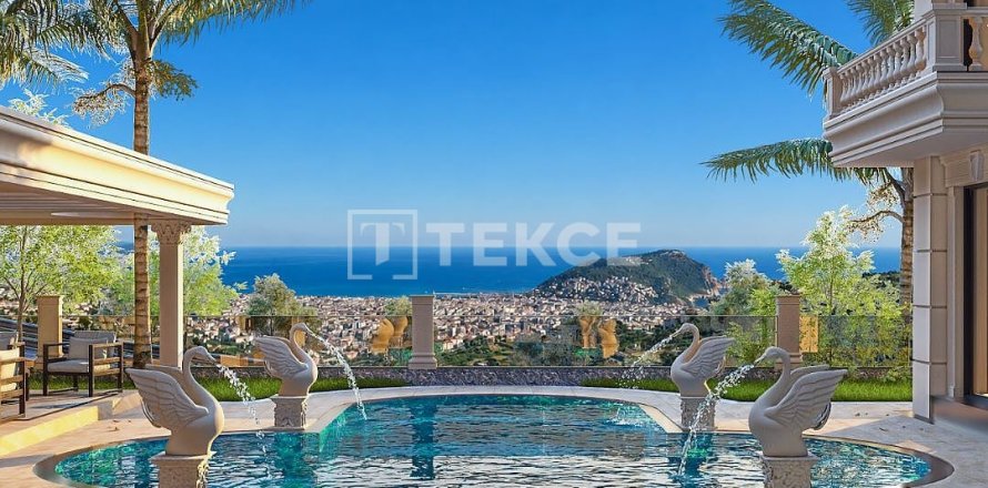 ویلا در Alanya ، ترکیه 5 خوابه ، 310 متر مربع. شماره 237438