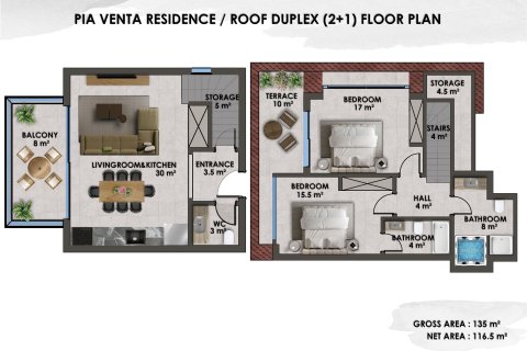 Apartment for sale in Kestel, Antalya, Turkey, 2 bedrooms, 135m2, No. 227694 – photo 19