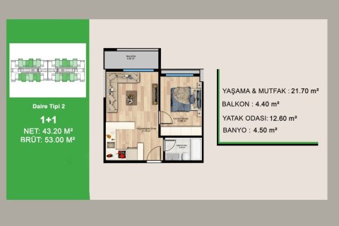 Lejlighed  i Erdemli, Mersin, Tyrkiet Nr. 227873 - 9