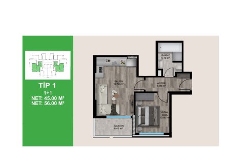 Lejlighed  i Erdemli, Mersin, Tyrkiet Nr. 227876 - 10