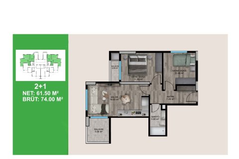 Lejlighed  i Erdemli, Mersin, Tyrkiet Nr. 227876 - 11