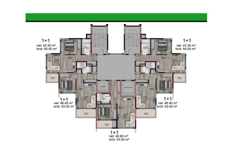 Продажа квартиры  в Эрдемли, Мерсине, Турция 2 комн., 50м2, №227874 – фото 11