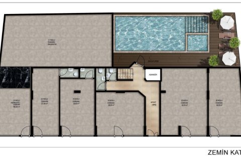 Продажа квартиры  в Аланье, Анталье, Турция 1+1, 41м2, №82846 – фото 2