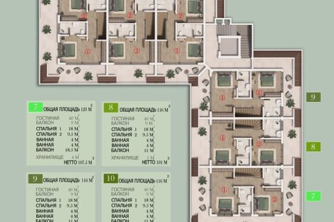 Продажа квартиры  в Аланье, Анталье, Турция 2+1, 126м2, №76357 – фото 29