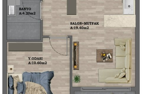 Apartment for sale  in Aksu, Antalya, Turkey, 1 bedroom, 46m2, No. 221007 – photo 27