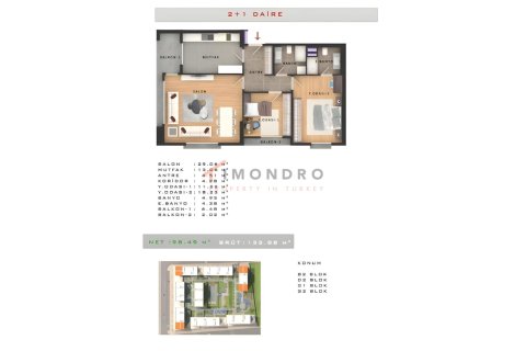 Продажа квартиры  в Эсеньюрте, Стамбуле, Турция 2+1, 92м2, №224150 – фото 26
