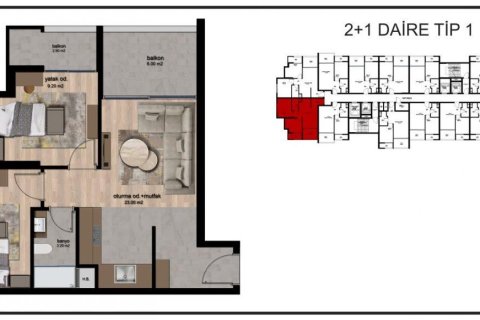 Lejlighed i Mezitli, Mersin, Tyrkiet Nr. 227930 - 16