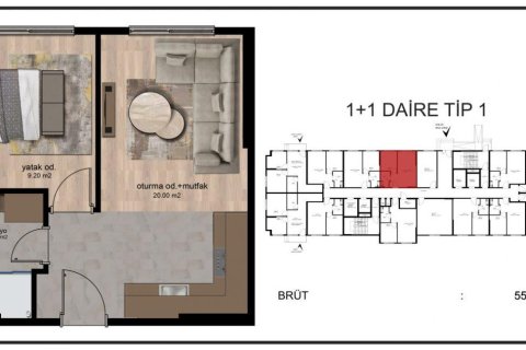 Lejlighed i Mezitli, Mersin, Tyrkiet Nr. 227930 - 13