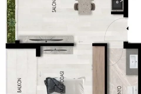 1+1 Lejlighed i Kepez, Canakkale, Tyrkiet Nr. 220298 - 26