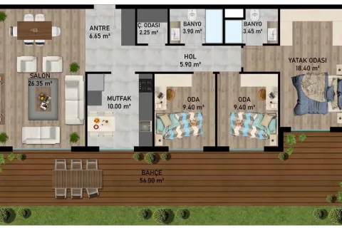 Продажа квартиры в Аксу, Анталье, Турция 3+1, 109.5м2, №220778 – фото 12
