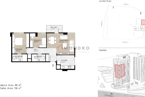 2+1 Leilighet i Kâğıthane, Istanbul, Tyrkia Nr. 212364 - 14