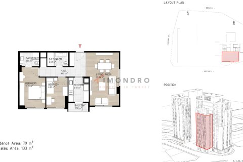 2+1 Leilighet i Kâğıthane, Istanbul, Tyrkia Nr. 212364 - 13