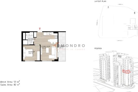 1+1 Lejlighed  i Kâğıthane, Istanbul, Tyrkiet Nr. 212363 - 15