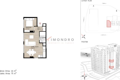 1+1 Lejlighed  i Kâğıthane, Istanbul, Tyrkiet Nr. 212363 - 16