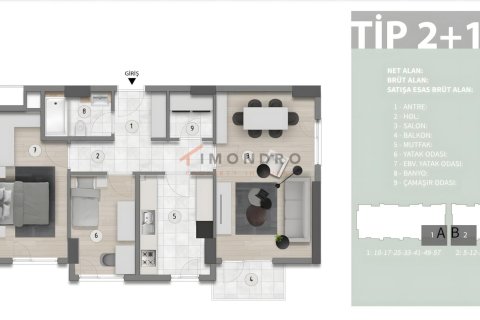 Продажа квартиры  в Башакшехире, Стамбуле, Турция 2+1, 84м2, №217191 – фото 12