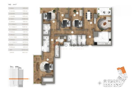 3+1 Wohnung  in Sariyer, Istanbul, Türkei Nr. 221722 - 24