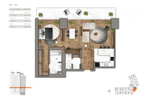 3+1 Wohnung  in Sariyer, Istanbul, Türkei Nr. 221722 - 27