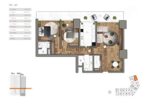 2+1 Wohnung  in Sariyer, Istanbul, Türkei Nr. 221721 - 29