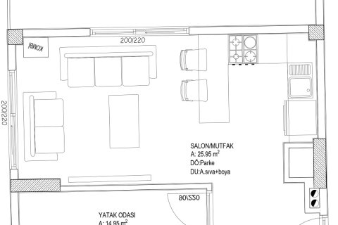 Leilighet  i Mugla, Tyrkia Nr. 224220 - 4