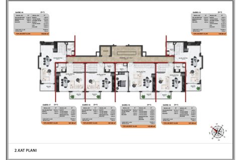Продажа квартиры  в Джикджилли, Анталье, Турция 2+1, 72м2, №80302 – фото 29